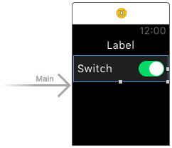 The WatchKit app layout
