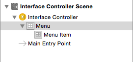 A menu in the Document Outline Panel
